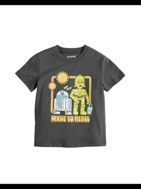 🌻 NWT Star Wars Droids Rebel Graphic Tee Shirt Size 12M
